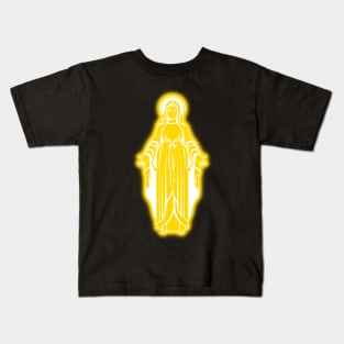 Gold Neon Virgin Mary Kids T-Shirt